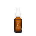 One Love Organics Botanical C Facial Serum in an amber glass bottle with a white pump dispenser