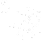 A white background decorated with scattered translucent bubble-like circles of varying sizes.