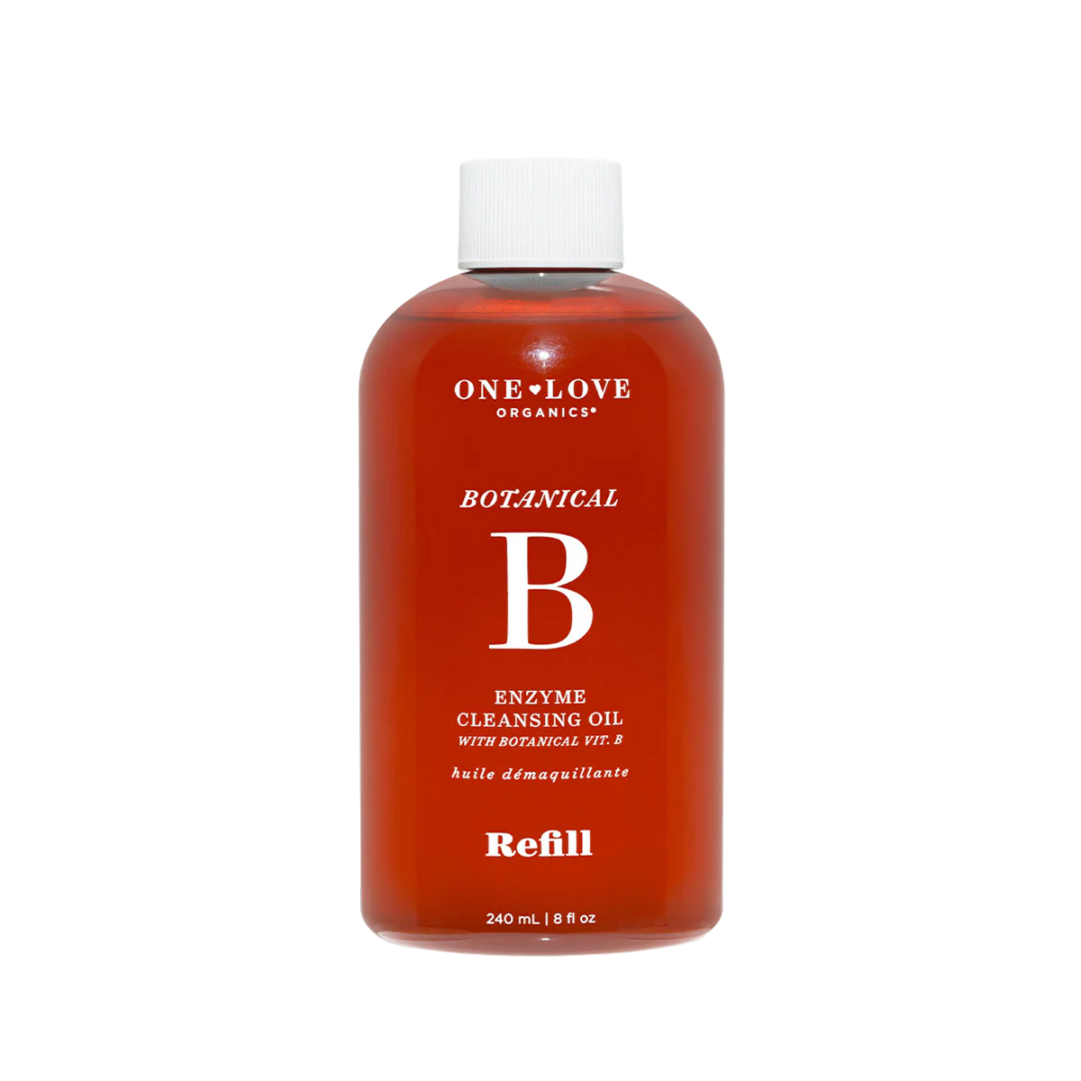 A bottle of One Love Organics Botanical B Enzyme Cleansing Oil Refill