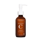 A 120 mL amber glass bottle of One Love Organics Botanical C Body Oil with a white pump dispenser, shown against a solid white background.