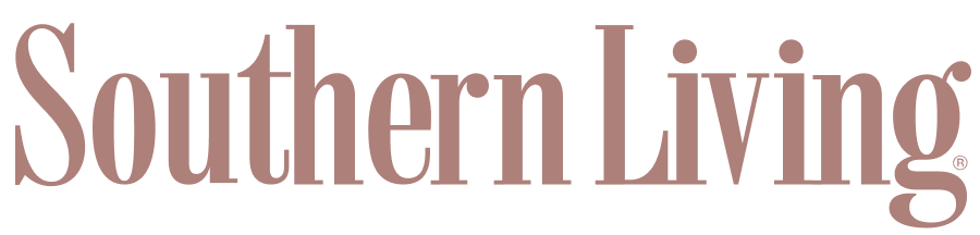 The logo for Southern Living, featuring the brand name in a dusty rose serif typeface on a solid white background.